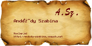 Andódy Szabina névjegykártya